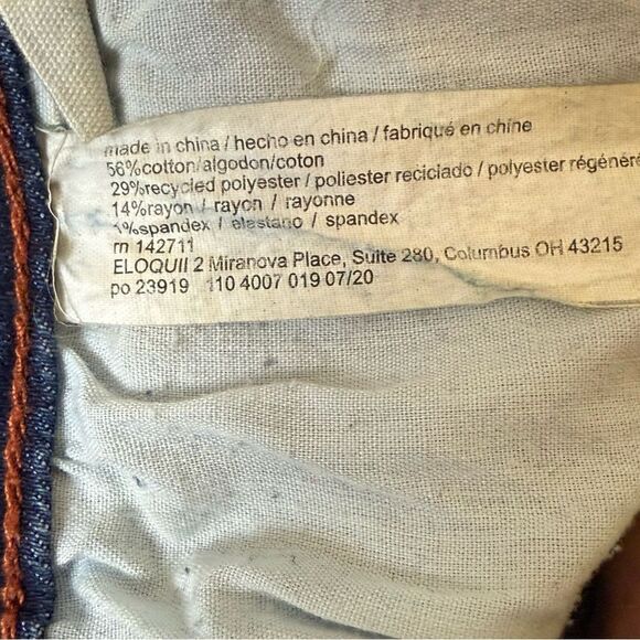 ELOQUII Gena Fit Peach Lift Button Fly Jeans, Size 22 Dark Wash - Picture 9 of 15